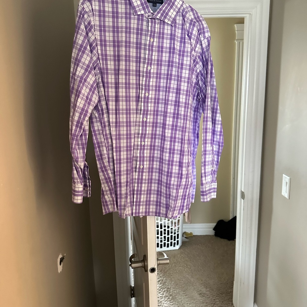 Tommy Hilfiger Purple Casual Button Down Shirt